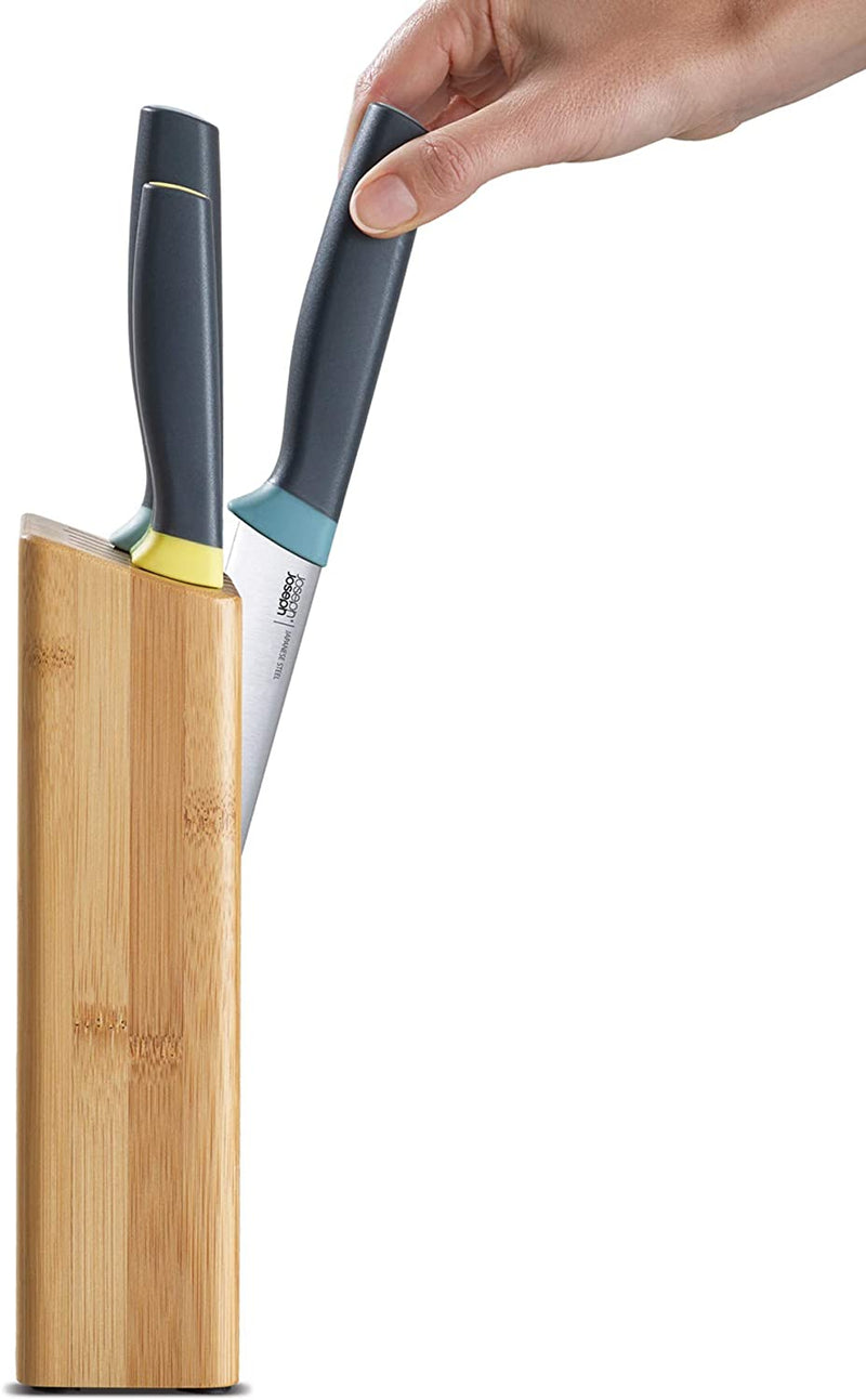 Elevate Knife Set with Slimline Bamboo Block 6-Piece