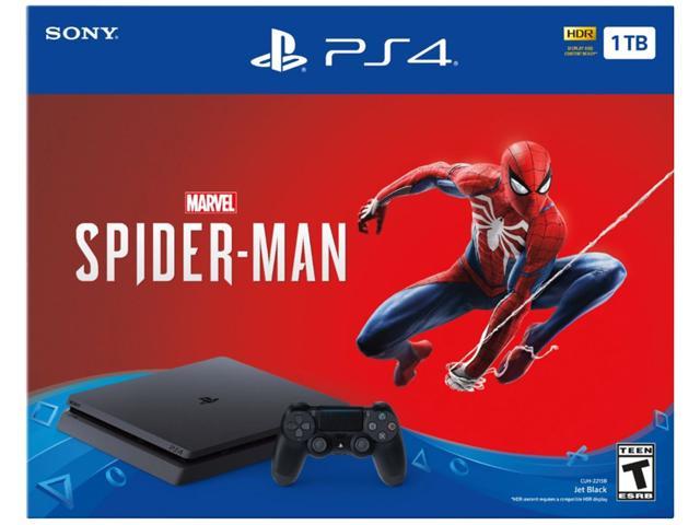 PS4 Spider-Man 1TB Console Bundle Jet Black Sealed in Box
