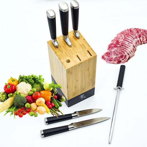 7-PIECE KNIFE SET WITH BAMBOO STAND