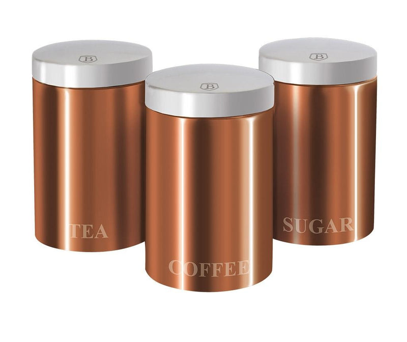 3-Piece Canister Set in Rose Gold BH-1605