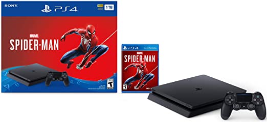 PS4 Spider-Man 1TB Console Bundle Jet Black Sealed in Box