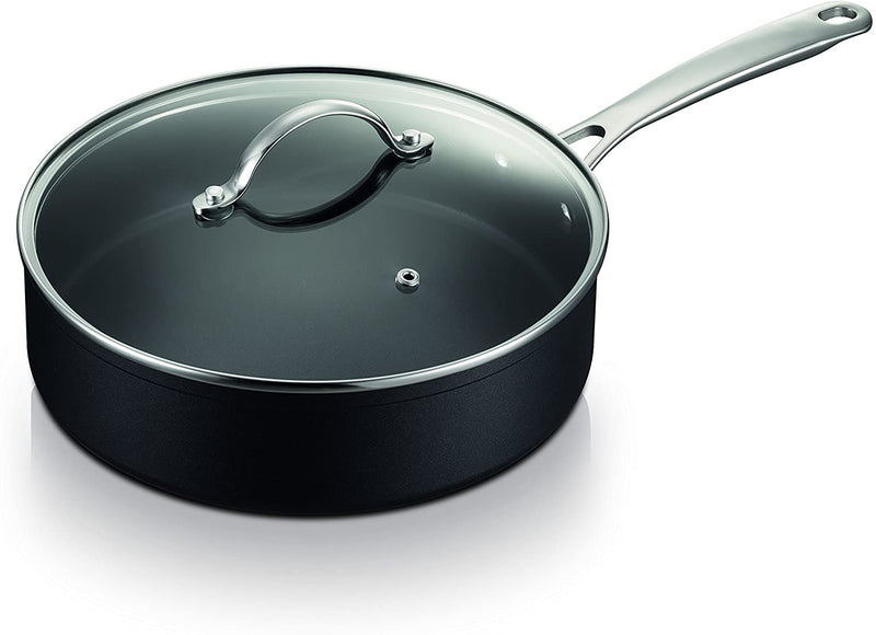 24cm Chrome Long Handle Skillet with Lid
