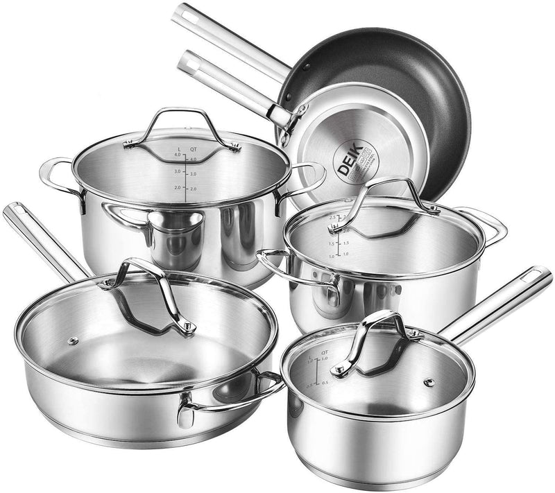10 Piece MultiClad Pro Stainless Steel Cookware Set SH-10