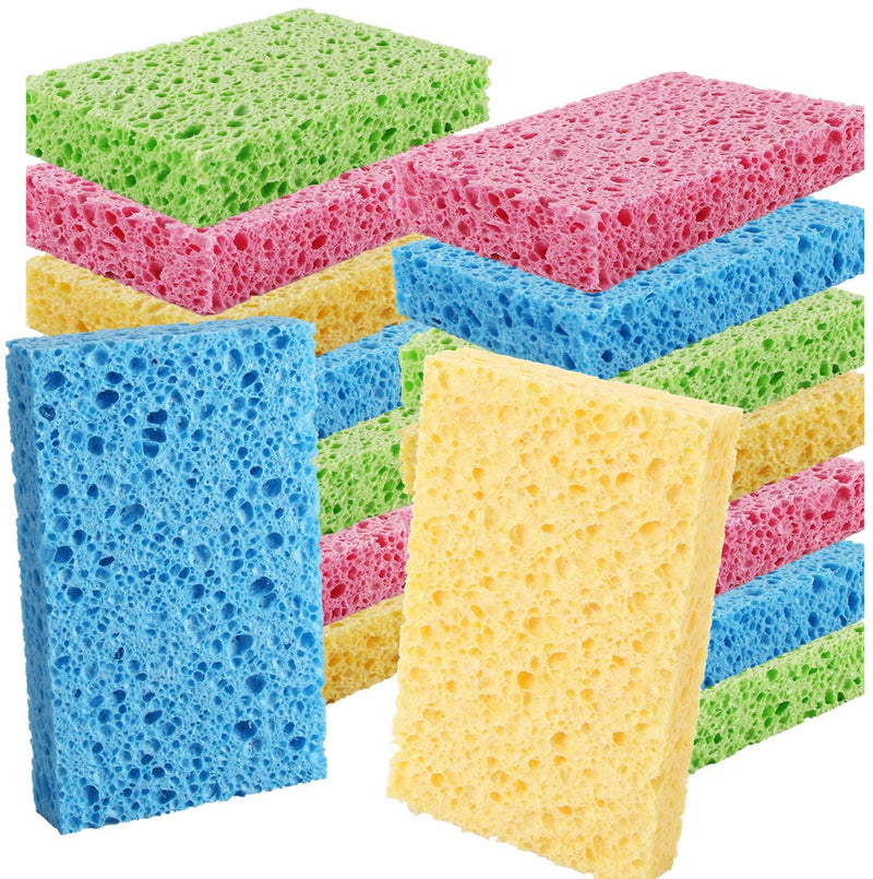 Non-Scratch Natural Kitchen Cellulose Dishwashing Sponge - Set of 8