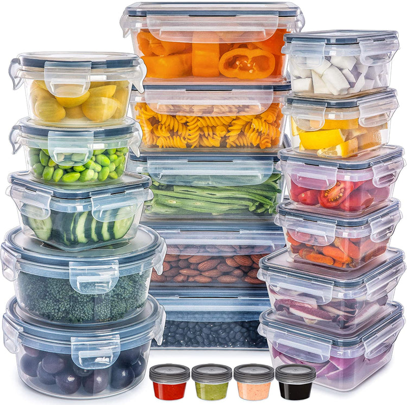 Food Storage Containers with Lids - Plastic
