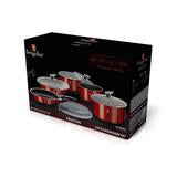12 Piece Marble Coating Cookware Set Burgundy Edition BH-1674