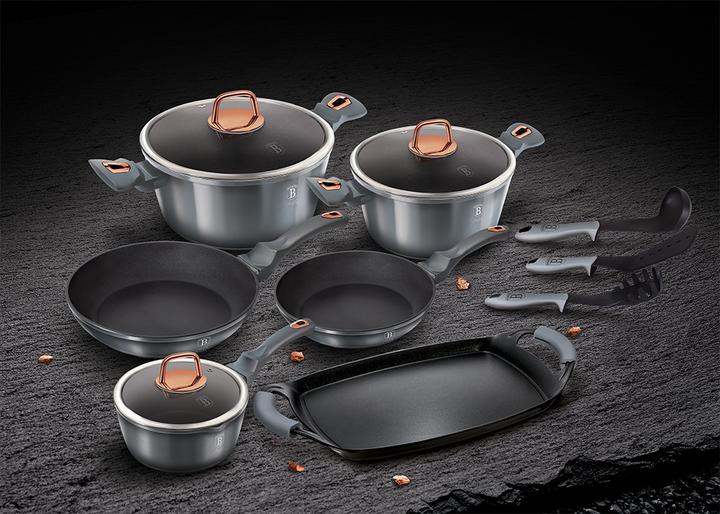 12 + 2 Pieces Marble Coating Moonlight Edition Cookware Set BH 6021