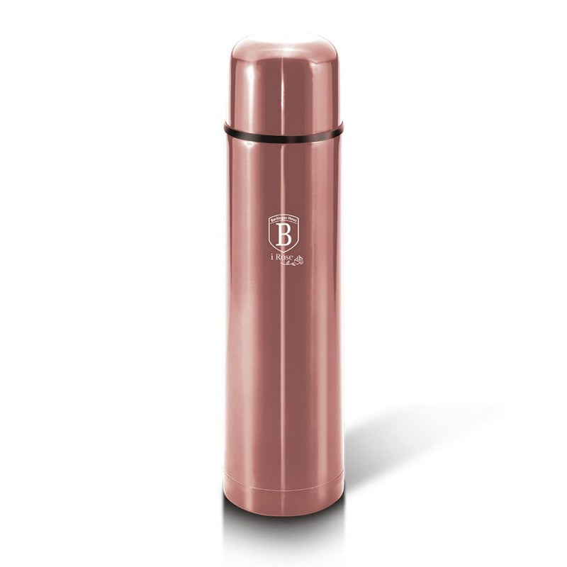 1 LITRE STAINLESS STEEL THICK WALLED VACUUM FLASK - I-ROSE EDITION