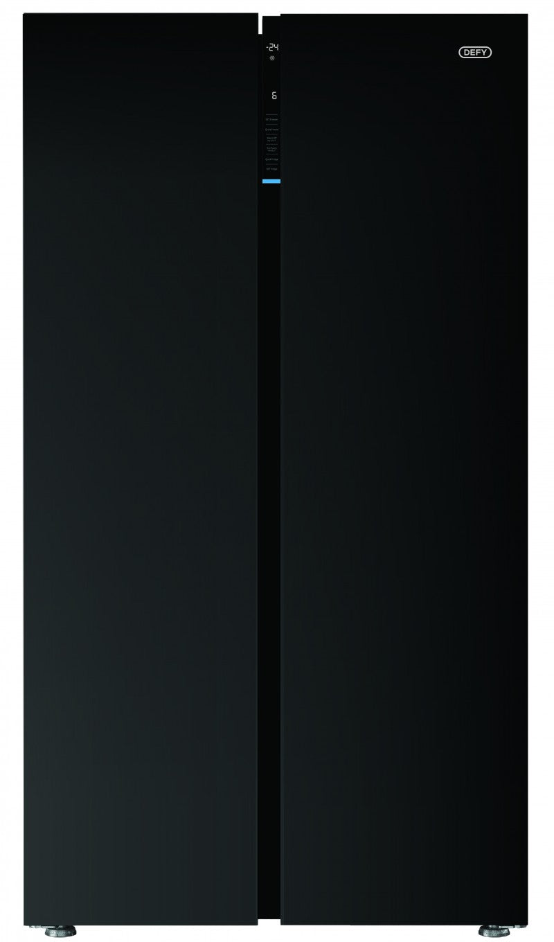 Side-by-Side Black Glass Fridge-Freezer DFF413