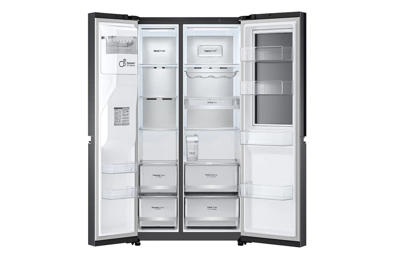 GC-X257CQES Knock Twice, See Inside, 674 Ltr InstaView Door-in-Door™, Side-by-Side Refrigerator with Inverter Linear Compressor, DoorCooling+™