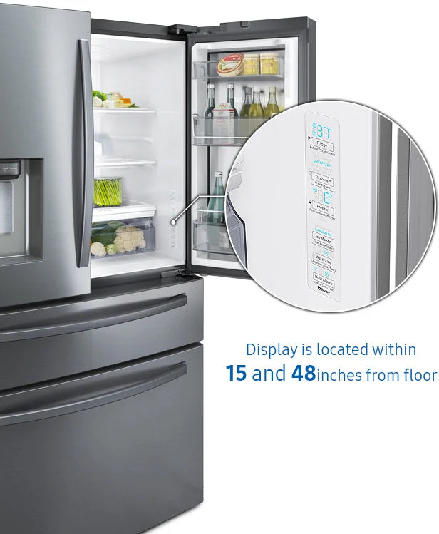 28 cu. ft. Food Showcase 4-Door French Door Refrigerator in Stainless Steel