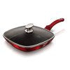 28cm Metallic Line Burgundy Edition Grill Pan with Lid BH-1613N