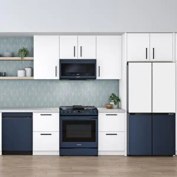 Samsung Navy Steel Gas Slide-In Range with Air Fry (6.0 Cu.Ft.) - NX60A8711QN/AA
