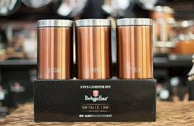 3-Piece Canister Set in Rose Gold BH-1605