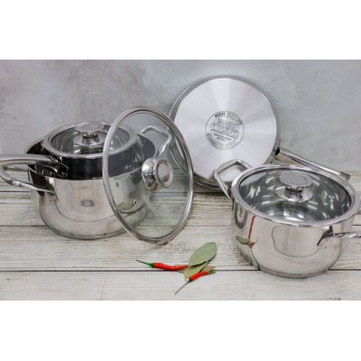 7 Piece Stainless Steel Master Chef Cookerware Set