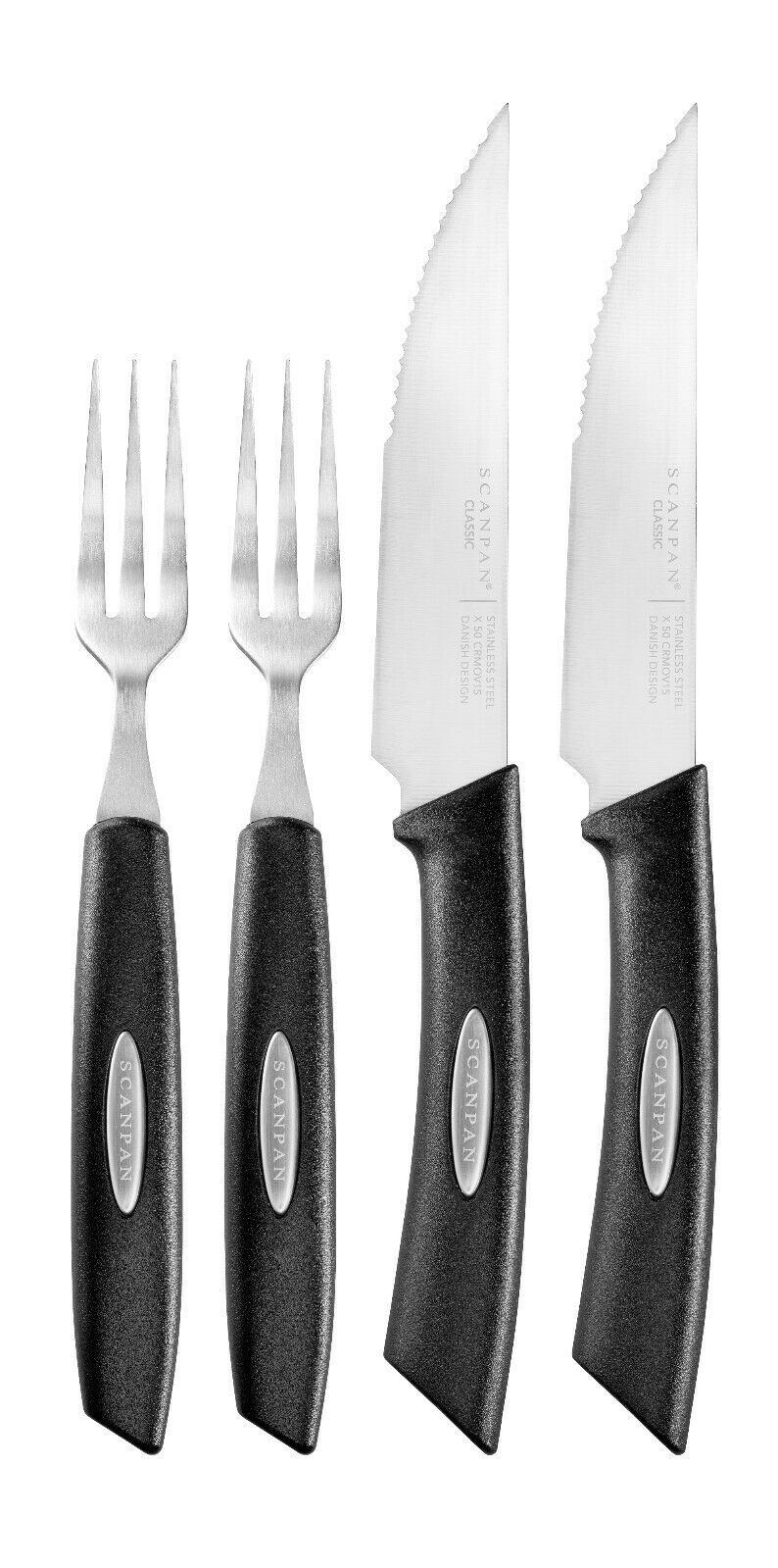 4 Piece Classic Texas Steak Knife and Fork Set
