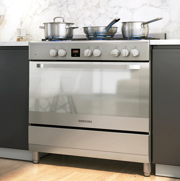 Samsung 90cm Stainless Steel Gas Cooker - NY90T5010SS/FA