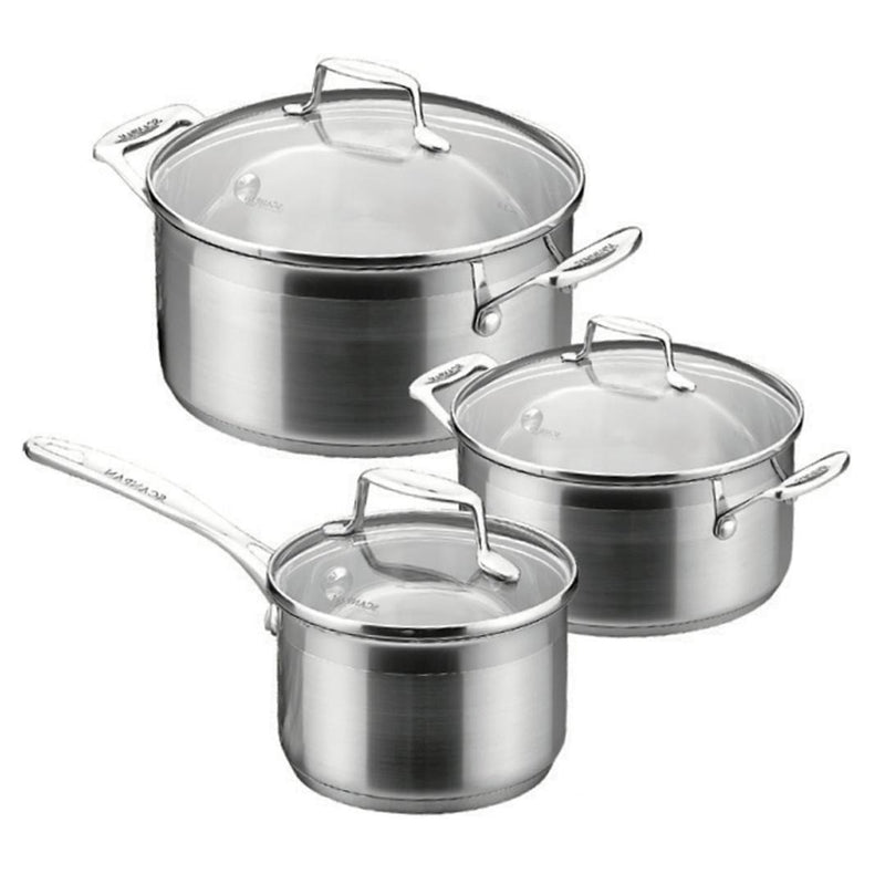 3 Piece Impact Stainless Steel Cookware Set